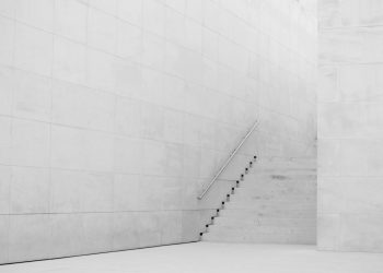 photography of white concrete stairs